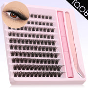 Eyelash Clusters Kit DIY Lash Extension Kit Lash Bond And Seal And Eyelash Tweezers With Waterproof Strong Hold - Luxe Ladies Moda