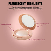 Face Highlighter Palette – Pearl Shimmer Glow Powder