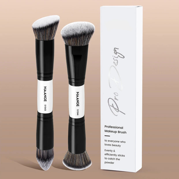 Makeup Brush Set Soft Hair Synthetic Kabuki Brushes Foundation Powder Blending Concealer Eyeshadow Double-ended Brushes