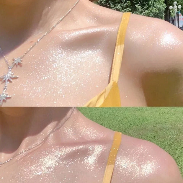 Diamond Highlighter Powder Spray Waterproof High Gloss Glitter Body Bronzer Highlight Powder Face Contour Illuminator Makeup - Luxe Ladies Moda