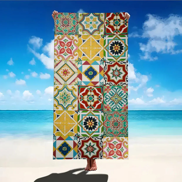 Print Sea Beach Towel Quick-Dry Washable Beach Towels Sandproof Portable Beach Towels For Travel Swimming Camping Beach - Luxe Ladies Moda