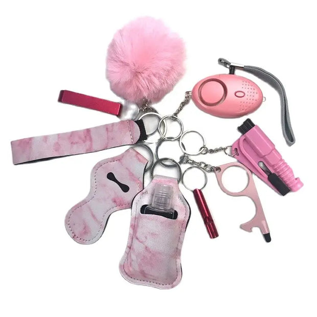 Factory Price Women Outdoor Self Defense Keychain Accessories Set Emergency Personal Protection Safety Alarm Women Product - Luxe Ladies Moda