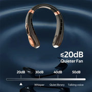 Portable Neck Fan,4000 mAh Cooling Airflow 5 Speeds Adjustable Bladeless Fan Hands Free Personal Wearable Rechargeable Battery - Luxe Ladies Moda