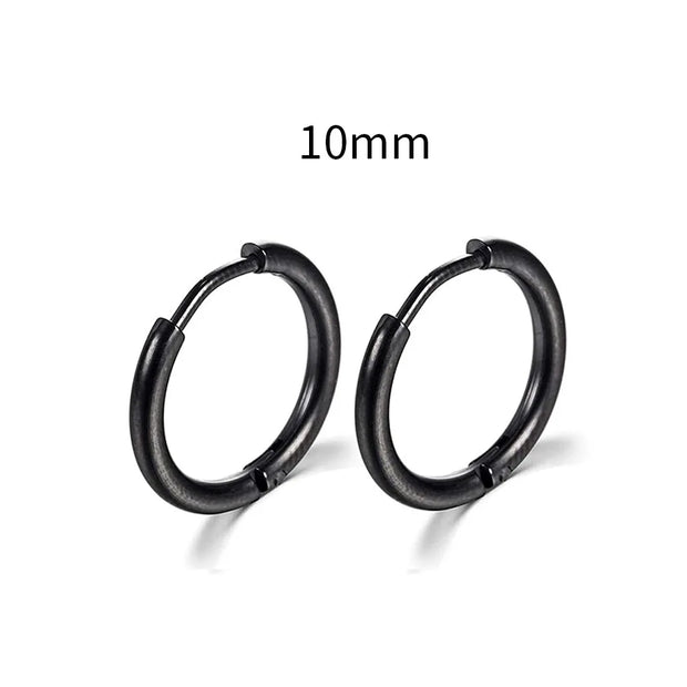 Simple Stainless Steel Small Hoop Earrings for Women - Luxe Ladies Moda