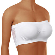 Ladies’ Stretch Strapless Bra Chest Wrap Bandeau Unlined Seamless Fashionable Breathless Soft Bra Suitable For One-Shoulder Tops - Luxe Ladies Moda