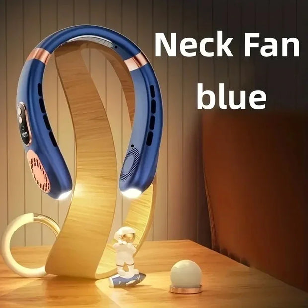 Portable Neck Fan,4000 mAh Cooling Airflow 5 Speeds Adjustable Bladeless Fan Hands Free Personal Wearable Rechargeable Battery - Luxe Ladies Moda