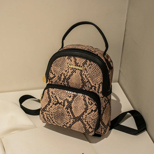 Women Mini Backpack Printed Cow Pattern Backpacks Simple Casual Student Bookbags Traveling Boin Purse Backpacks - Luxe Ladies Moda