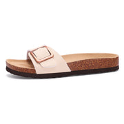 Cork Footbed Flat Slippers Fashion Flip Flops Women Outdoor Beach Shoes With Arch Support Women's Summer Clogs Sandals