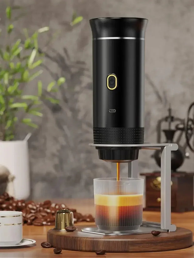 Wireless Electric Portable Espresso Coffee Machine for Car & Home Camping Coffee Maker 3-in-1 Capsule Powder Travel Coffee Maker - Luxe Ladies Moda