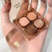 Eye Shadow Palette Mini Makeup Cosmetics Travel Size Cute Glitter Nude Eyeshadows Women Cheap Korean Glitters for the Eyes Gift - Luxe Ladies Moda