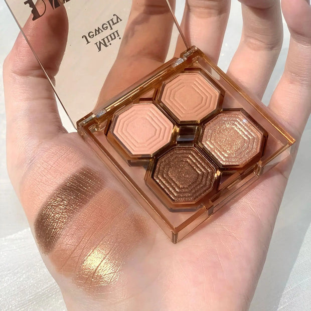 Eye Shadow Palette Mini Makeup Cosmetics Travel Size Cute Glitter Nude Eyeshadows Women Cheap Korean Glitters for the Eyes Gift - Luxe Ladies Moda