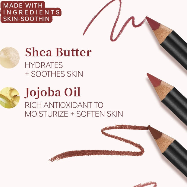 Matte Lip Liner, Long-Lasting, Smooth Application for Perfect Outline & Filling, Versatile Shades for All Skin Types
