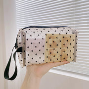 Heart Transparent Mesh Makeup Bag Multifunction Portable Women Cosmetic Storage Pouch Ladies Toiletry Lipstick Organizer Bags - Luxe Ladies Moda