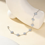 Full Moissanite Diamond Bracelet DVVS1 For Women 925 Sterling Silver Gold Plated Lucky Engagement Wedding  Jewelry Gift