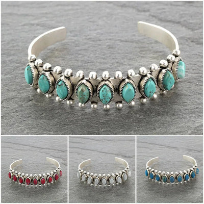 Vintage Tibet Turquoise Bracelet for Women Men Bangles Bracelets Bohemian Ethnic Gypsy Indian Afghan Turkish Jewelry - Luxe Ladies Moda