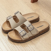 Double Strap Women's Slippers Summer Adjustable Soft Sole Shoes Outdoor Fashion Flat Bottom Sandals Women - Luxe Ladies Moda