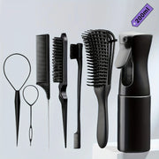 5-Piece Hair Styling Tools Set – Unscented Hair Care Kit with Octopus Detangler Brush & Comb for Curly/Normal Hair - Luxe Ladies Moda