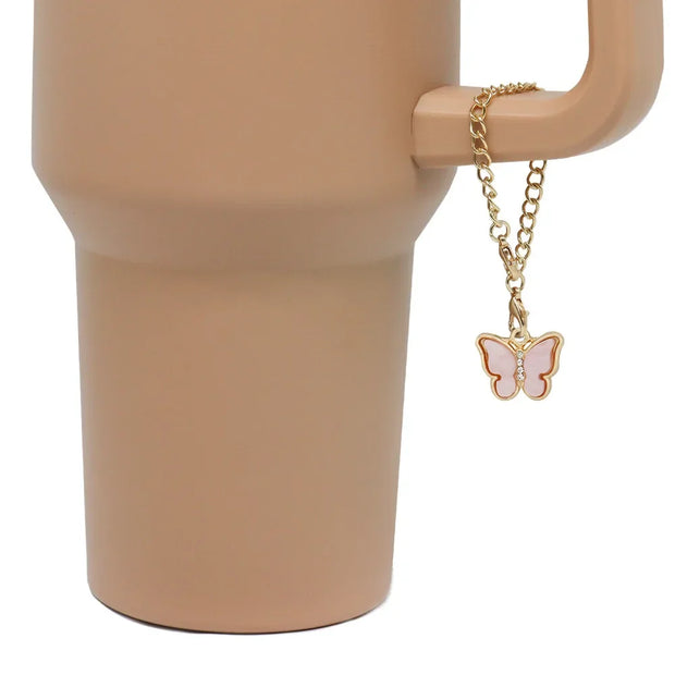 3Pcs Accessories for Stanley Cup 1Pcs 10mm Bow Straw Cover Cap 1Pcs Water Bottle Boot 1Pcs Charm Chain for Tumbler with Handle - Luxe Ladies Moda