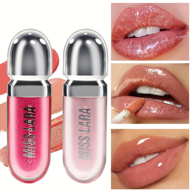 Beauty Moisturizing Lip Gloss with Shimmer - Hydrating Liquid Lip Shine Oil for Adult, Nourishing 3D Effect, Long-Lasting - Luxe Ladies Moda
