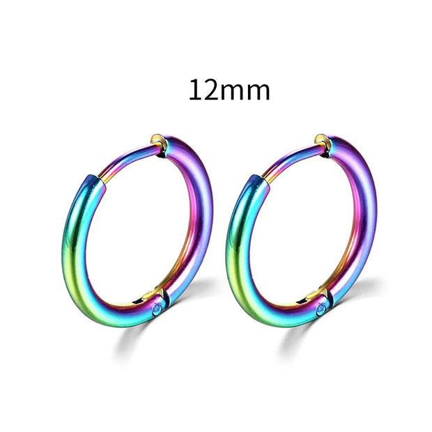 Simple Stainless Steel Small Hoop Earrings for Women - Luxe Ladies Moda
