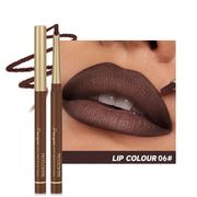 Matte 6-colors Lip Liner Pencil Bevel Design Nib Lip Contour Lipstick Nude Brown Lipstick Pencil Natural Lasting Lipliner Makeup - Luxe Ladies Moda