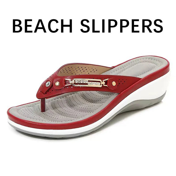 Women's Slippers New Fashion Slides Non-Slip Shoes Beach Sandals Women Outside Leisure Flip Flops Wear Open Toe - Luxe Ladies Moda