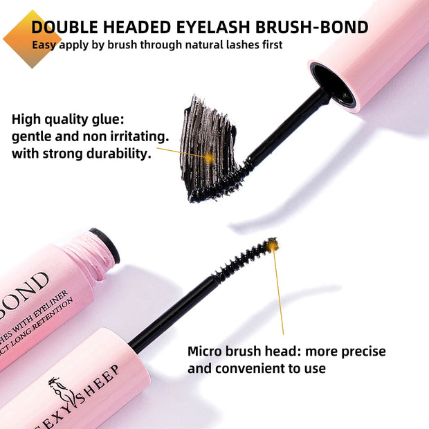 DIY Eyelash Extension Kit 200pcs Individual Lashes Cluster D Curl, 8-16mm Mix Lash Clusters with Lash Tweezers - Luxe Ladies Moda