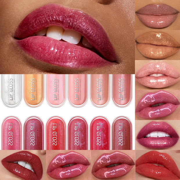 Glitter Lip Gloss Long Lasting Diamond Pearlescent Metallic Liquid Lipstick Moisturizing Lip Glaze Cosmetics - Luxe Ladies Moda