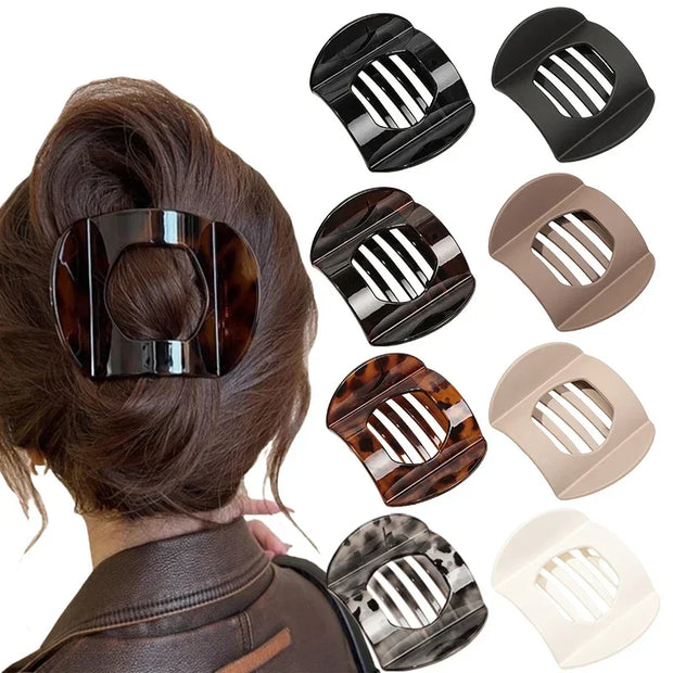 Large Small Sizes PC Hair Clips for Women Non-slip Hair Accessories Vintage Arc Shaped Duck Claw Hairpins Girl Barrettes