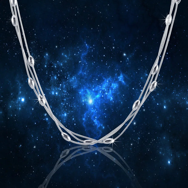 925 sterling silver Charms beads Necklace for women luxury fashion party wedding accessories Jewelry Christmas gifts - Luxe Ladies Moda
