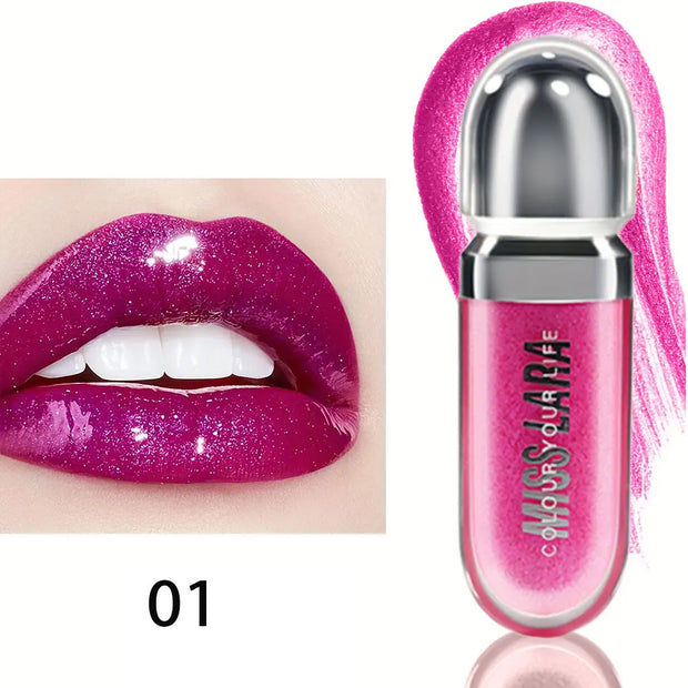 Beauty Moisturizing Lip Gloss with Shimmer - Hydrating Liquid Lip Shine Oil for Adult, Nourishing 3D Effect, Long-Lasting - Luxe Ladies Moda