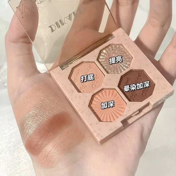 Eye Shadow Palette Mini Makeup Cosmetics Travel Size Cute Glitter Nude Eyeshadows Women Cheap Korean Glitters for the Eyes Gift - Luxe Ladies Moda
