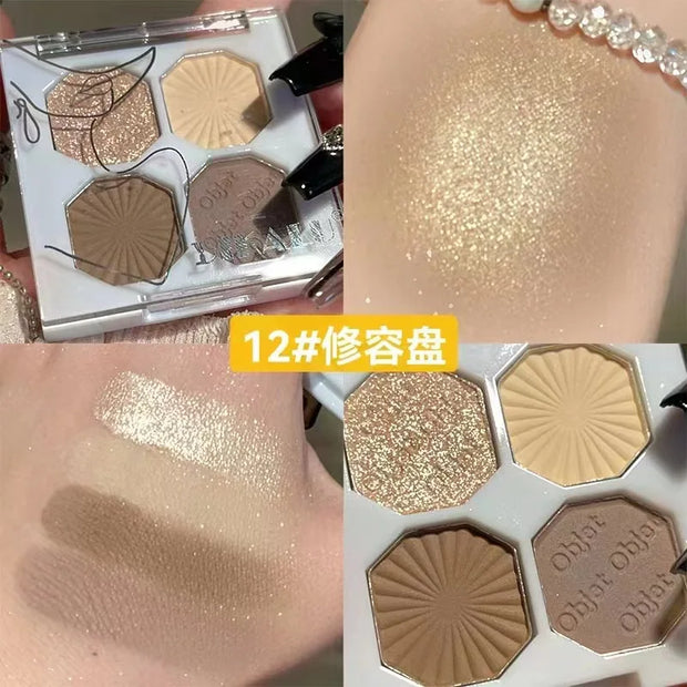 Eye Shadow Palette Mini Makeup Cosmetics Travel Size Cute Glitter Nude Eyeshadows Women Cheap Korean Glitters for the Eyes Gift - Luxe Ladies Moda
