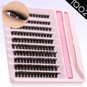 Eyelash Clusters Kit DIY Lash Extension Kit Lash Bond And Seal And Eyelash Tweezers With Waterproof Strong Hold - Luxe Ladies Moda