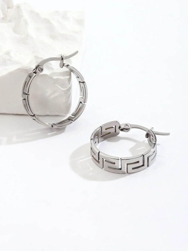 Stainless steel gold-plated women's earrings, fashionable Chinese style women's jewelry, a gift from good friends for women - Luxe Ladies Moda