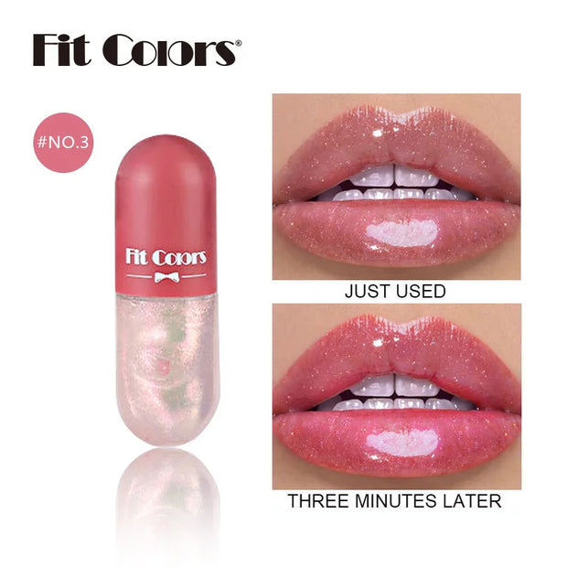 Mini Capsule Liquid Lip Blam Moisturizing Transparent Color Changing Lip Plumping Oil Mirror Jelly Plumping Lip Gloss Cosmetic - Luxe Ladies Moda