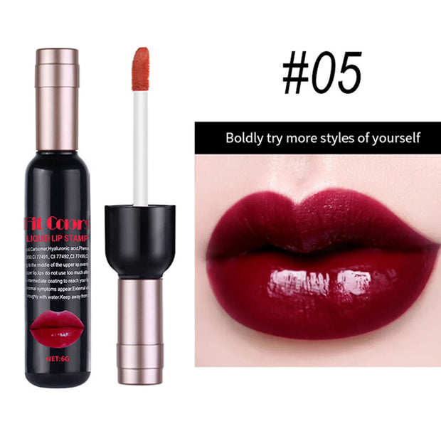 Wine Bottle Lip Stains Kit Wine Bottle Lip Gloss Set 6 Colors Wine Lip Stain Mini Matte Wine Bottles Lip Sticks Tint For - Luxe Ladies Moda