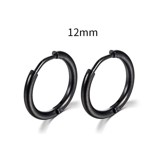 Simple Stainless Steel Small Hoop Earrings for Women - Luxe Ladies Moda