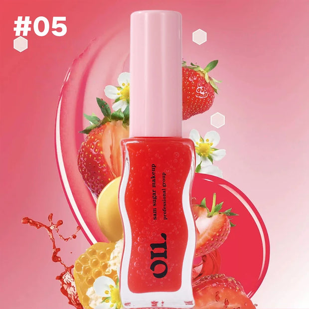 Water Light Honey Essence Lip Oil Long Lasting Moisturizing Fruity Shimmer Jelly Reduce Lip Lines Liquid Lipstick Gloss Makeup - Luxe Ladies Moda