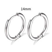 Simple Stainless Steel Small Hoop Earrings for Women - Luxe Ladies Moda