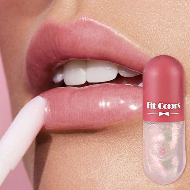 Mini Capsule Liquid Lip Blam Moisturizing Transparent Color Changing Lip Plumping Oil Mirror Jelly Plumping Lip Gloss Cosmetic - Luxe Ladies Moda