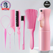 5-Piece Hair Styling Tools Set – Unscented Hair Care Kit with Octopus Detangler Brush & Comb for Curly/Normal Hair - Luxe Ladies Moda
