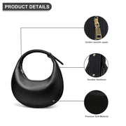 Women's dumpling bag, crossbody bag, shoulder bag, PU leather handbag, moon bag