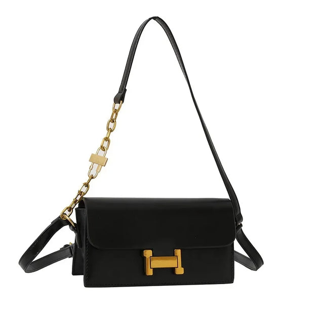 Women's Fashion Texture Crossbody Shoulder Bag Hundred Small Square Bag Brown Niche Light Luxury Women's Bag - Luxe Ladies Moda