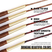 Matte 6-colors Lip Liner Pencil Bevel Design Nib Lip Contour Lipstick Nude Brown Lipstick Pencil Natural Lasting Lipliner Makeup - Luxe Ladies Moda