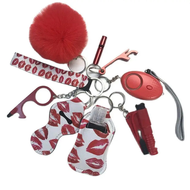 Factory Price Women Outdoor Self Defense Keychain Accessories Set Emergency Personal Protection Safety Alarm Women Product - Luxe Ladies Moda