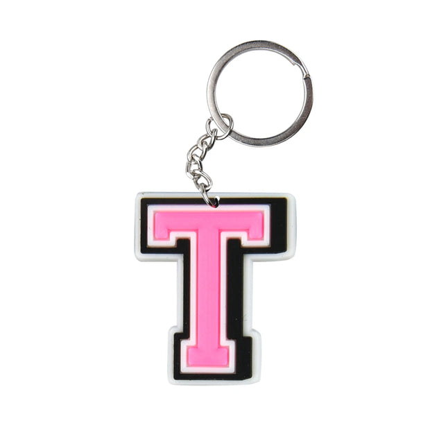 Cute Cartoon Pink Alphabet Keychains | A-Z Letter Keyrings for Personalized Style" - Luxe Ladies Moda