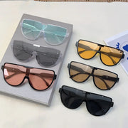 Luxury Brand Designer Half Frame Oversized Sunglasses Women For Men Vintage Fashion Sun Glasses Trendy Punk One Piece Shades - Luxe Ladies Moda