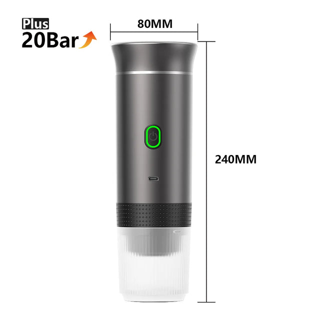 Wireless Electric Portable Espresso Coffee Machine for Car & Home Camping Coffee Maker 3-in-1 Capsule Powder Travel Coffee Maker - Luxe Ladies Moda