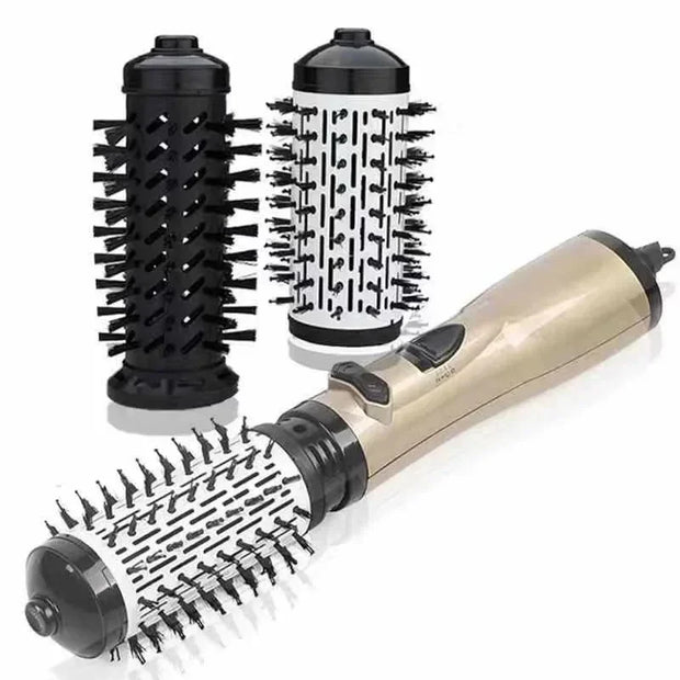 3 in 1 Rotating Hair Dryer Electric Comb Hair Straightener Brush Dryer Brush Hot Air Comb Negative Ion Hair Styler Comb - Luxe Ladies Moda